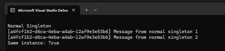 Normal Singleton Output