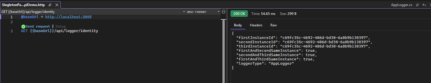 Singleton With DI Output